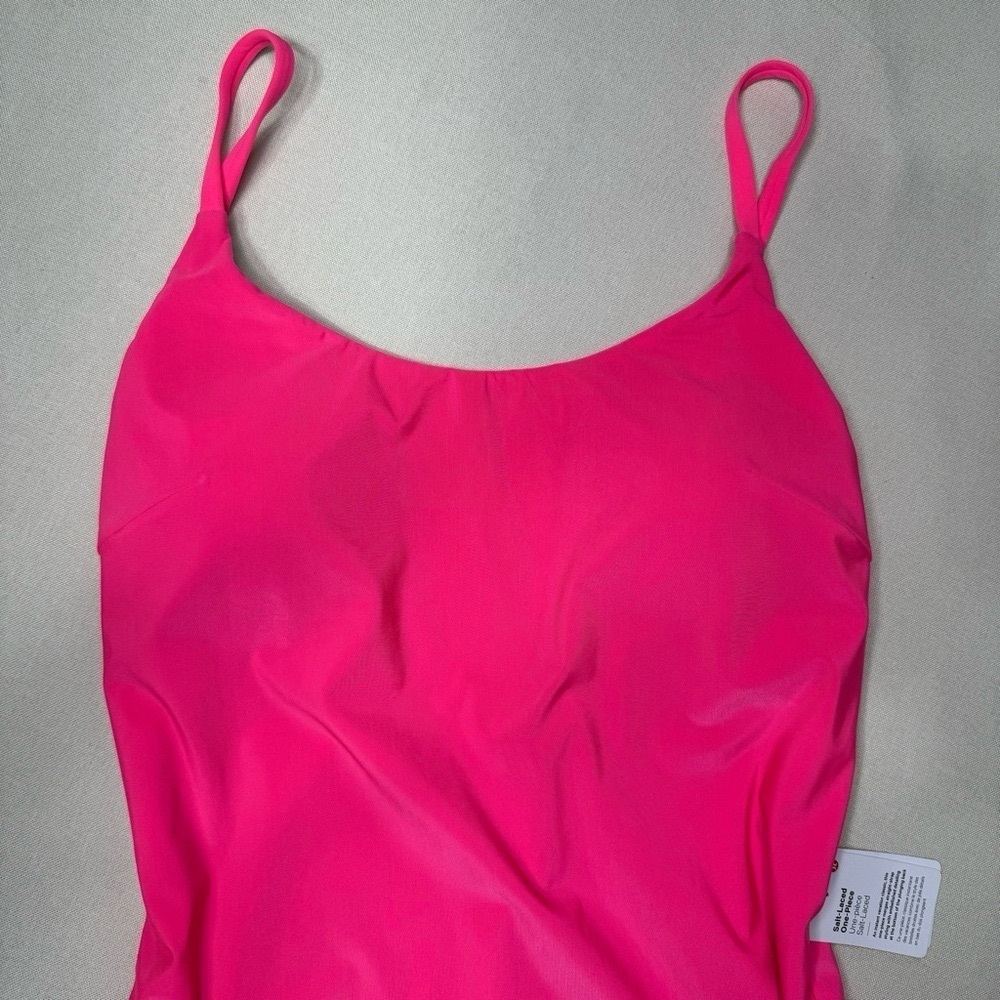 Lululemon Salt Laced One Piece Swimsuit Pink Highlight Size 12 Nwt - Picture 4 of 11